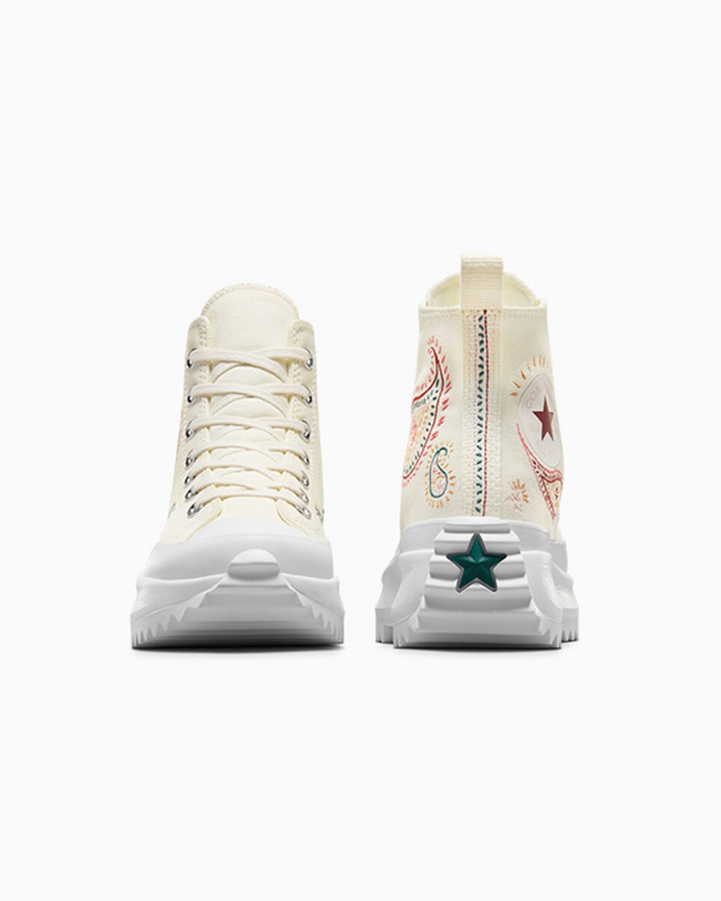 Converse Run Star Hike Platform Crafted Röda Vita | 675YXGWZU