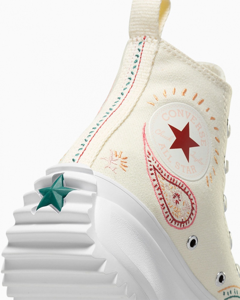 Converse Run Star Hike Platform Crafted Röda Vita | 675YXGWZU