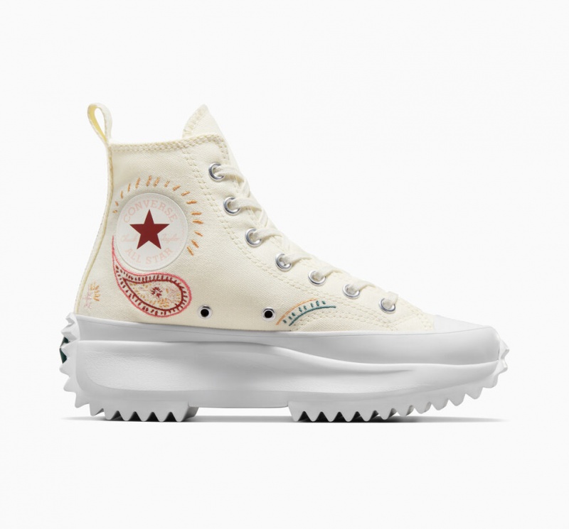 Converse Run Star Hike Platform Crafted Röda Vita | 675YXGWZU