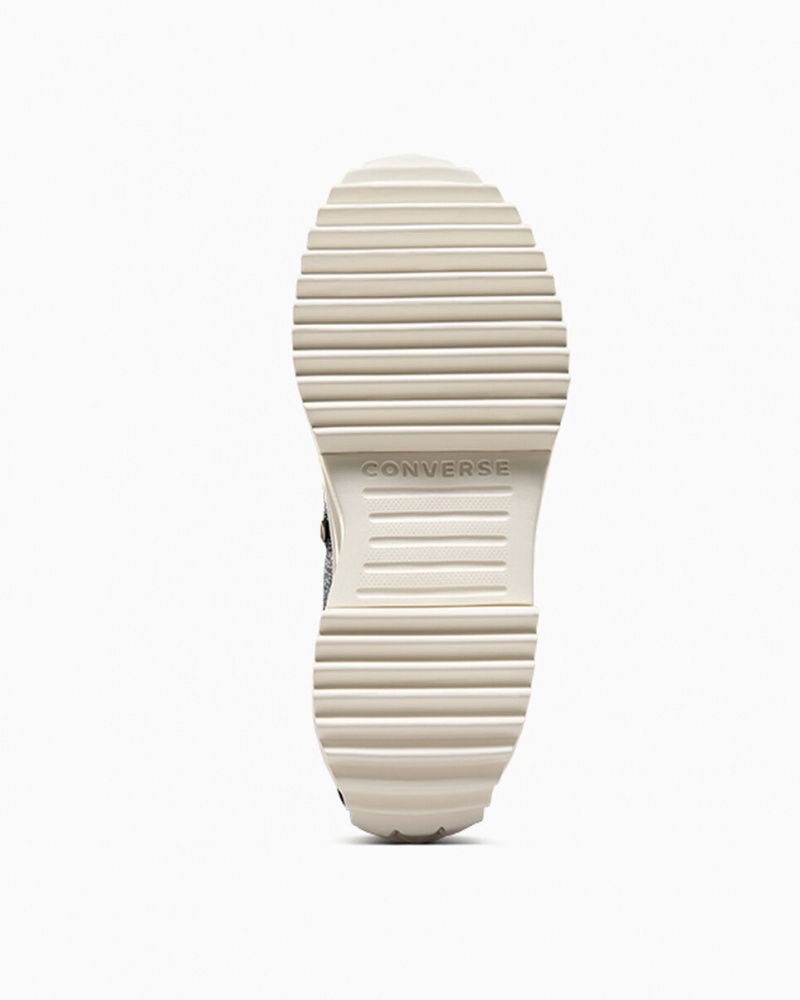 Converse Run Star Hike Platform Glitter Svarta | 491JICLOQ