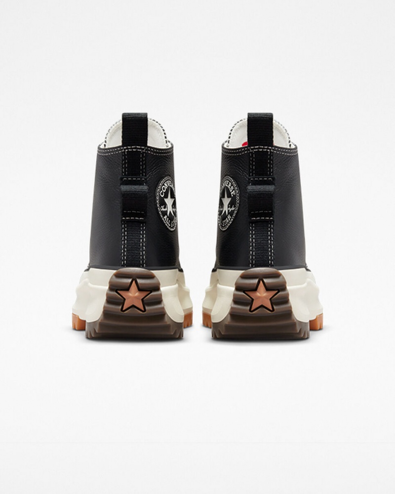 Converse Run Star Hike Platform Läder Svarta | 539LGHIQA