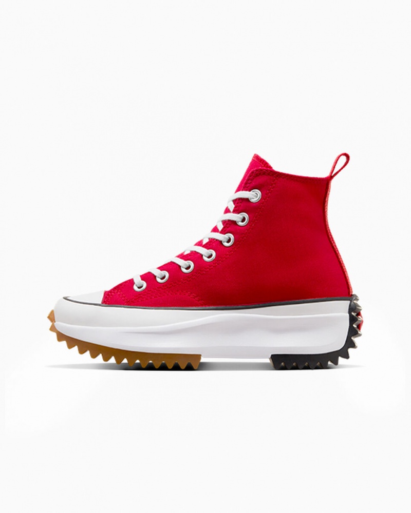 Converse Run Star Hike Platform Röda Vita Svarta | 890RDFYAM