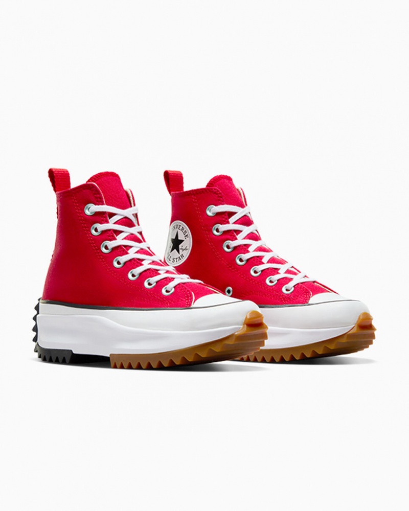 Converse Run Star Hike Platform Röda Vita Svarta | 890RDFYAM
