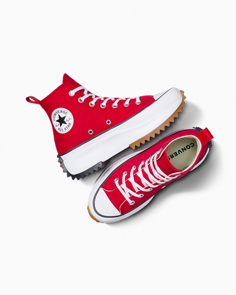 Converse Run Star Hike Platform Röda Vita Svarta | 890RDFYAM