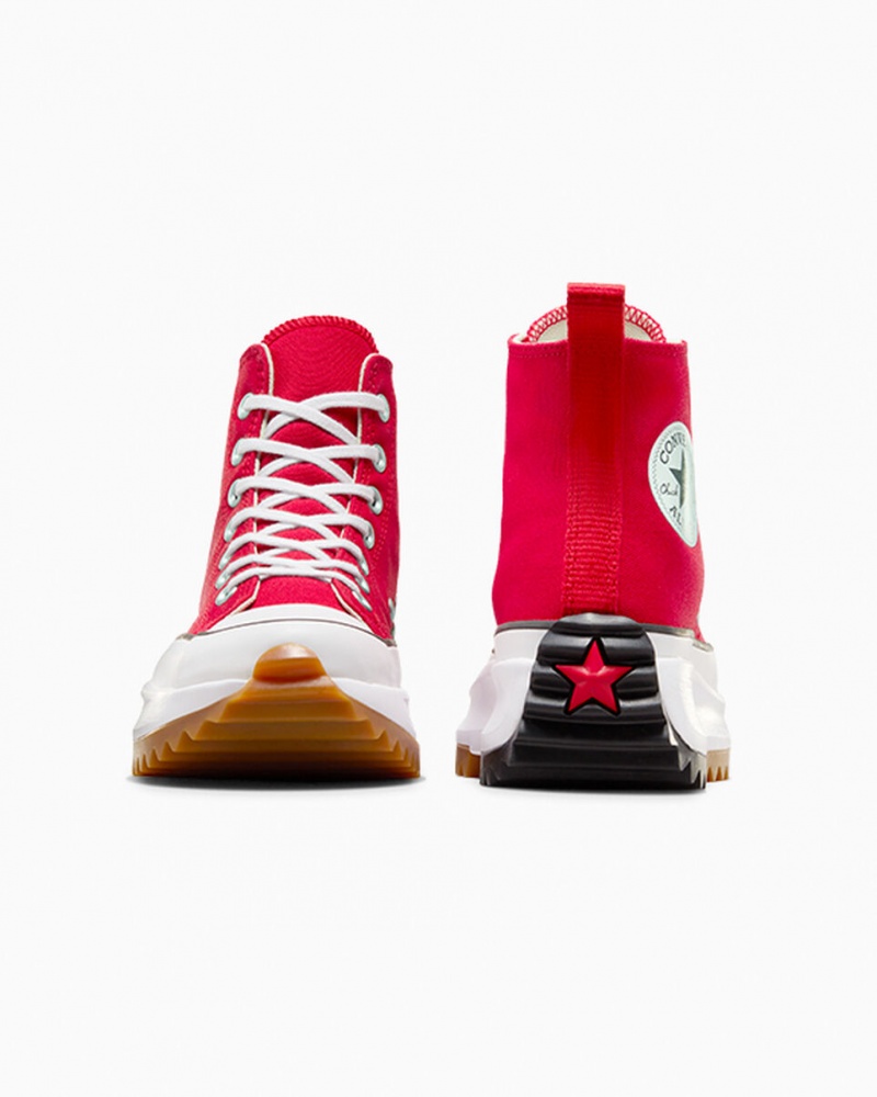Converse Run Star Hike Platform Röda Vita Svarta | 890RDFYAM