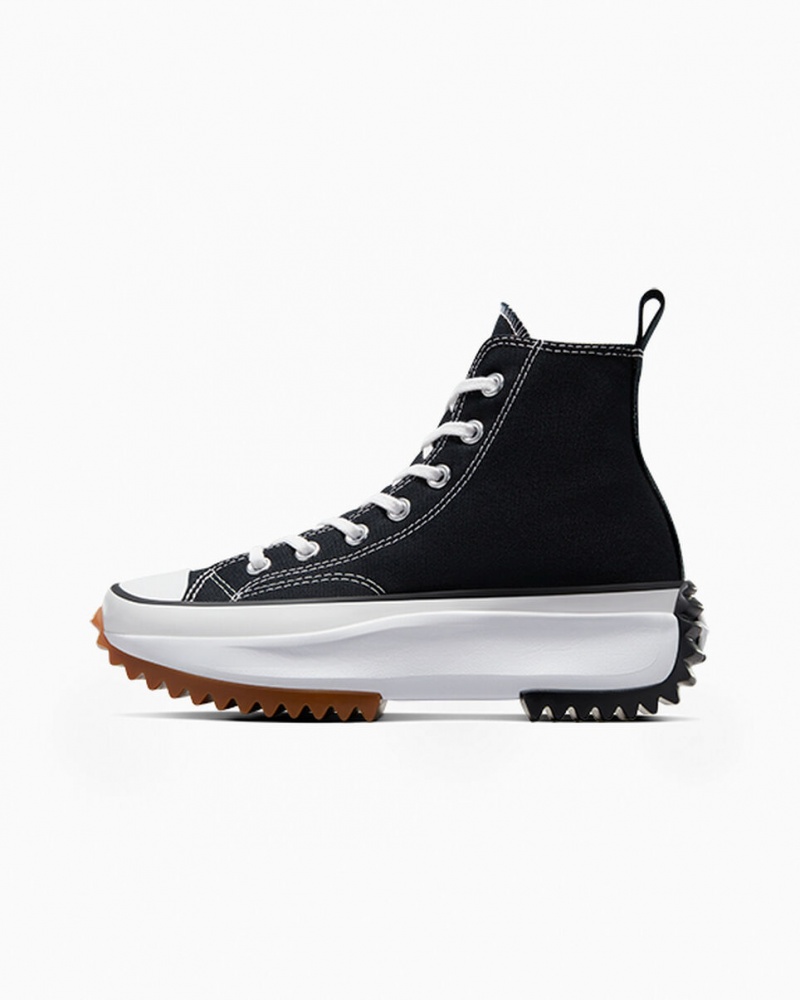 Converse Run Star Hike Platform Svarta Vita | 907WCQIAJ