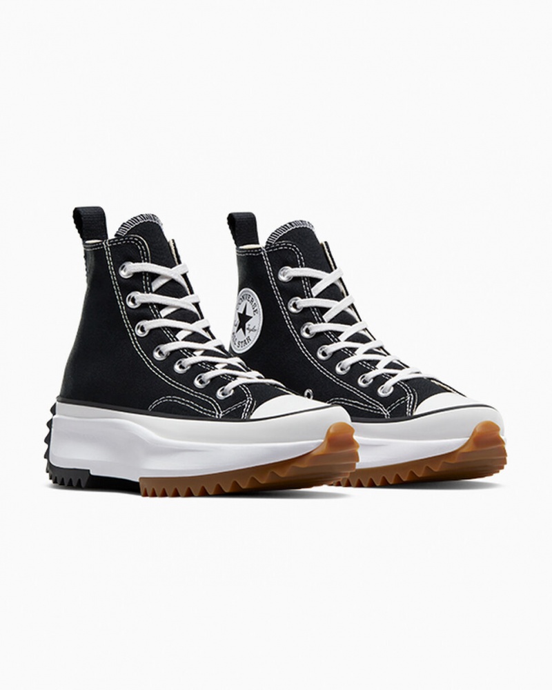 Converse Run Star Hike Platform Svarta Vita | 907WCQIAJ