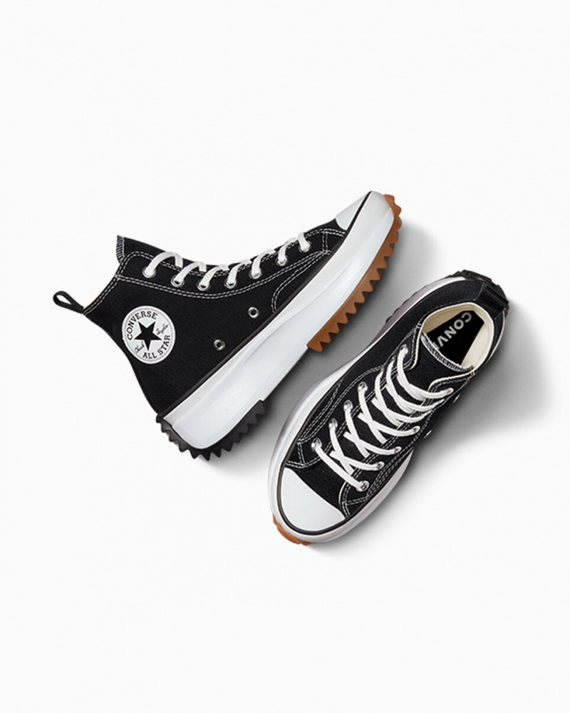 Converse Run Star Hike Platform Svarta Vita | 907WCQIAJ