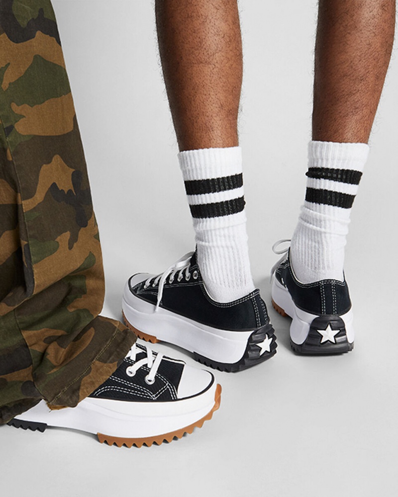 Converse Run Star Hike Platform Svarta Vita | 904EVZBDL