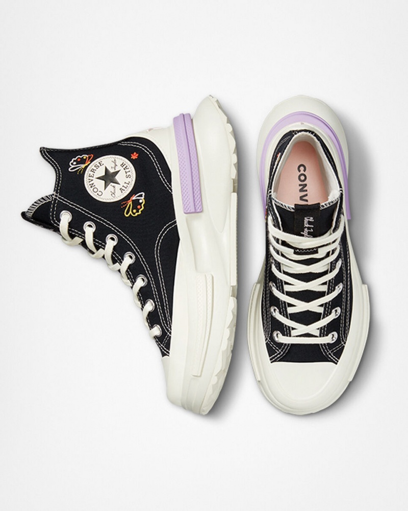 Converse Run Star Legacy CX Platform Butterfly Wings Svarta | 960VZDOAT