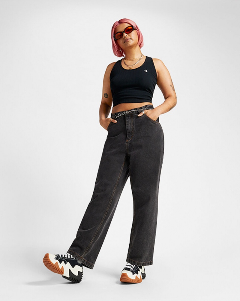 Converse Run Star Motion CX Platform Svarta Vita | 509WTNJHG
