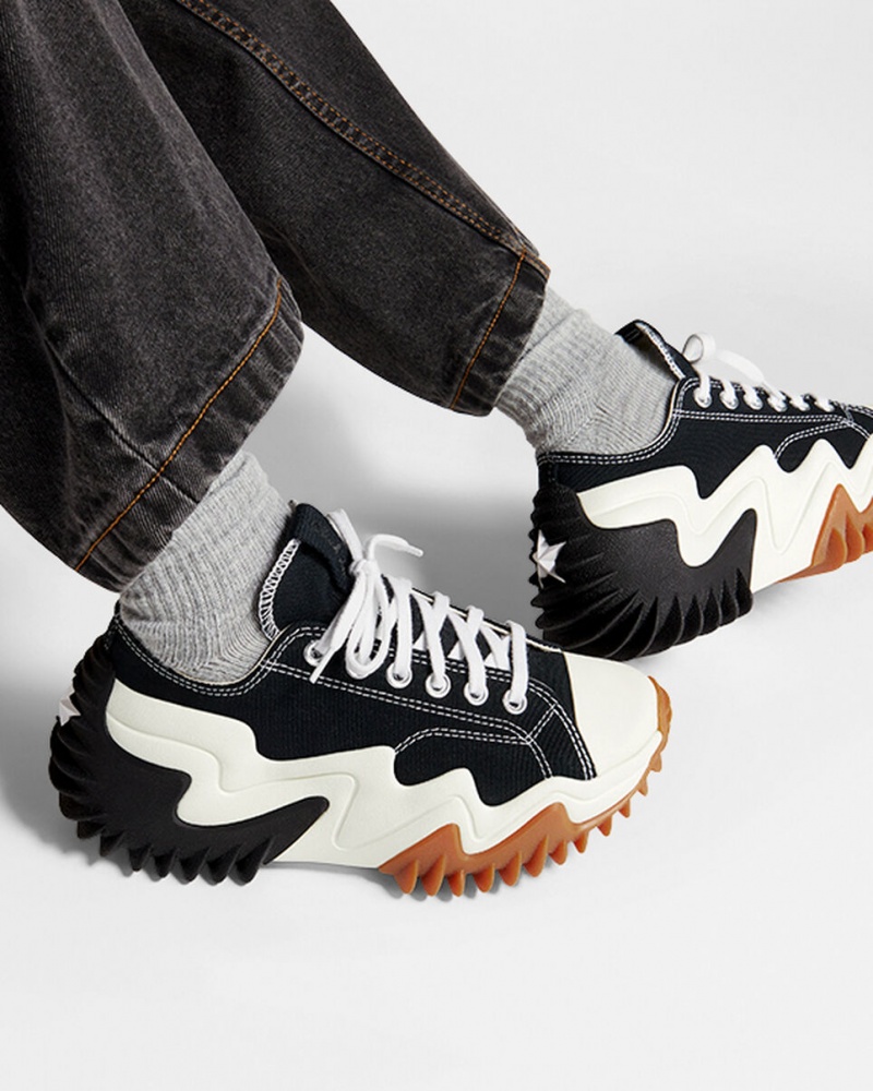 Converse Run Star Motion CX Platform Svarta Vita | 509WTNJHG