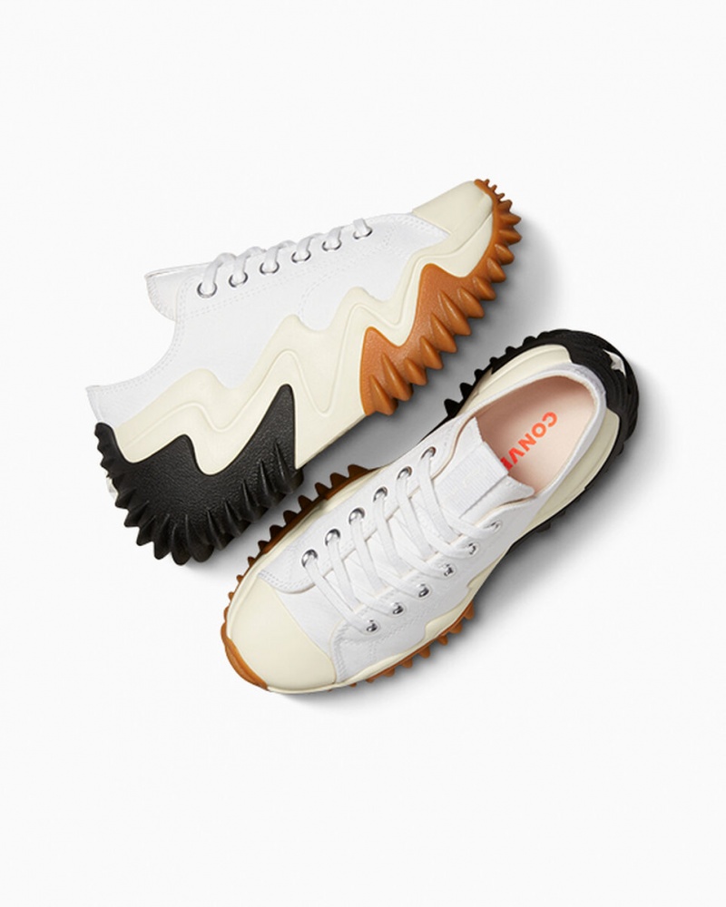 Converse Run Star Motion CX Platform Vita Svarta | 419IKCNJH
