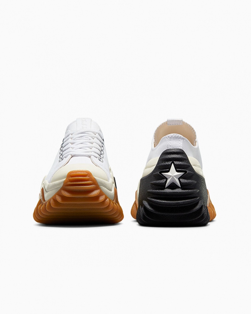 Converse Run Star Motion CX Platform Vita Svarta | 419IKCNJH