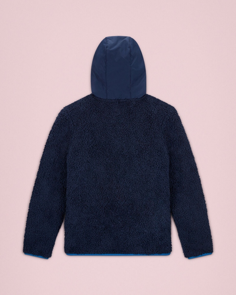 Converse Sherpa Half Zip Jacket Marinblå | 956DQIARO