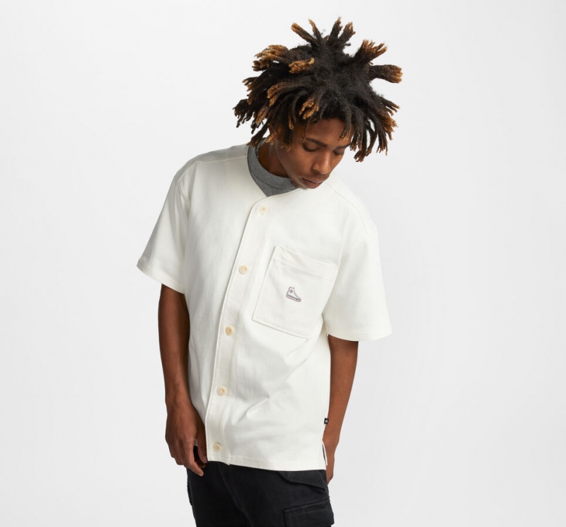 Converse Shoe Patch All Star Baseball Jersey Egret | 748HMUQZJ