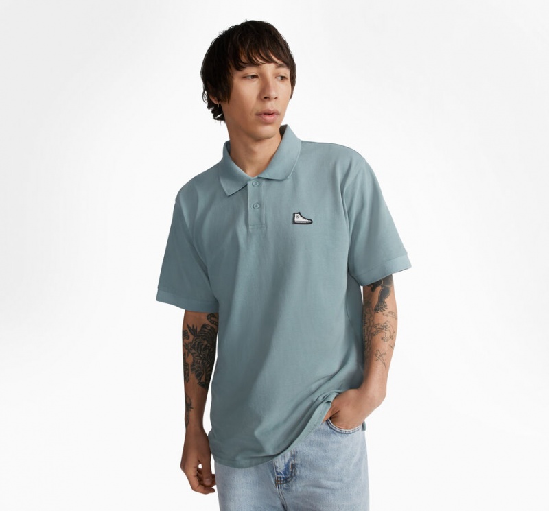 Converse Shoe Patch Polo Shirt Grå | 867TPFADH