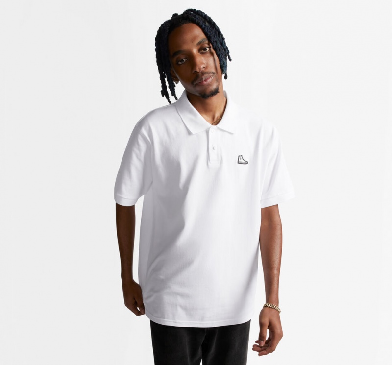 Converse Shoe Patch Polo Shirt Vita | 309PBTSUN
