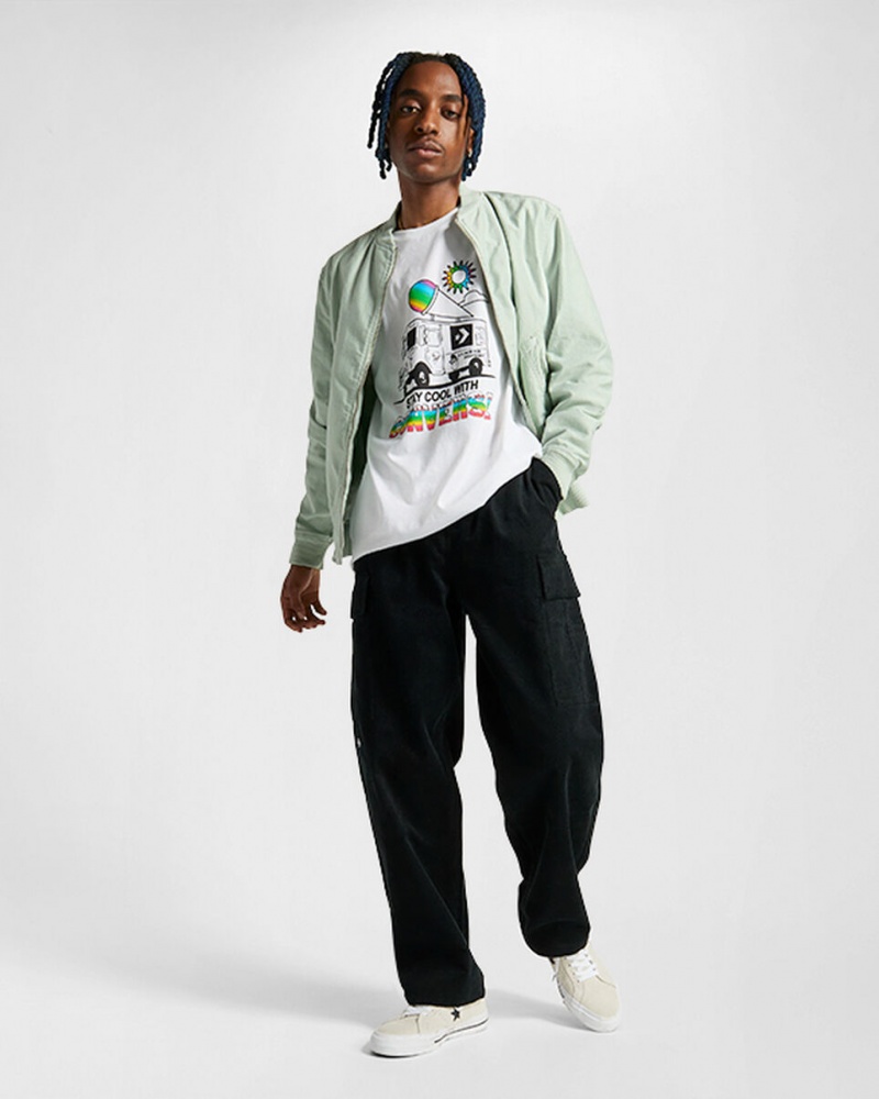 Converse Snow Cone Tryck Loose-Fit T-Shirt Vita | 740IWPLJS