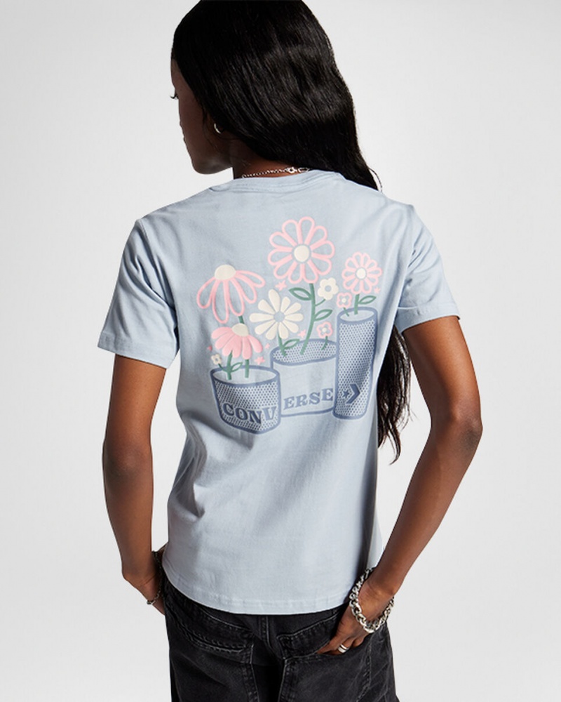 Converse Spring Blooms T-Shirt Grå | 482BKJTRZ