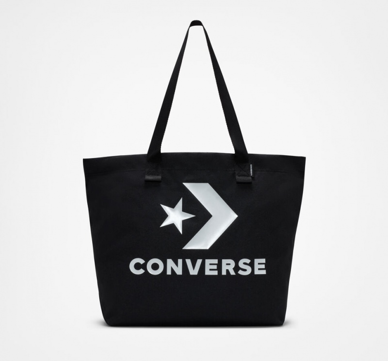 Converse Star Chevron Tote Svarta Vita | 589ZCFDVQ