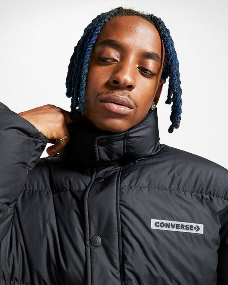 Converse Super Puffer Vadderad Jacket Svarta | 107GPRQEK