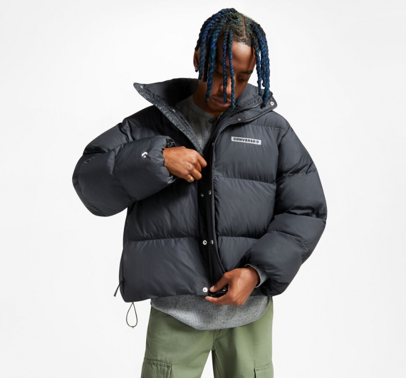 Converse Super Puffer Vadderad Jacket Svarta | 107GPRQEK