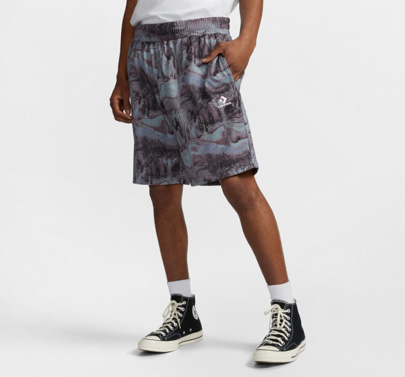 Converse Tie Dye Tryck Korta Grå | 926LWSKVP
