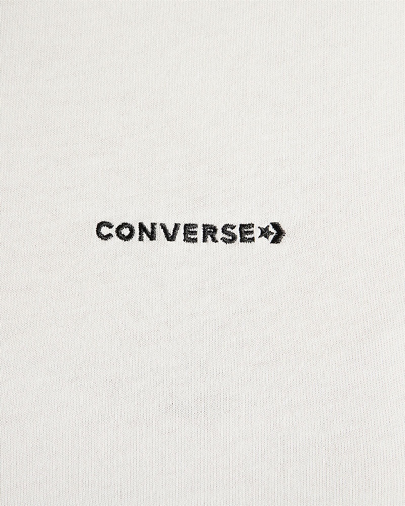 Converse Wordmark Korta Sleeve Top Egret | 819BNWYXC