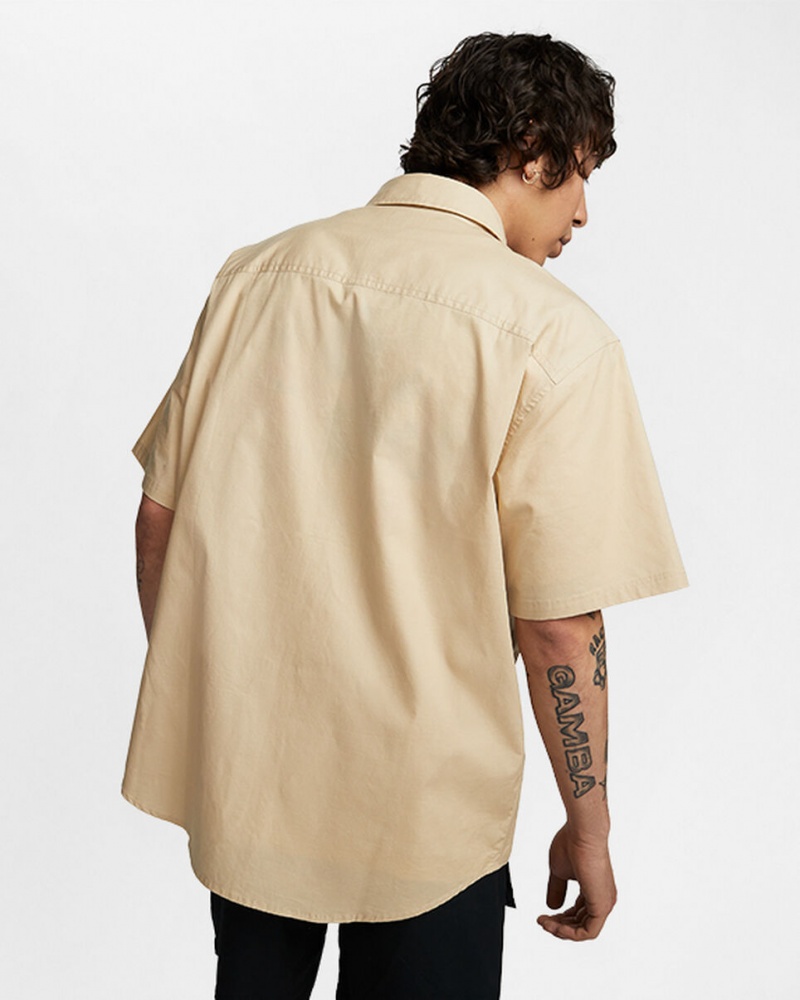Converse Woven Cargo Shirt Oatmilk | 078PHEFXG