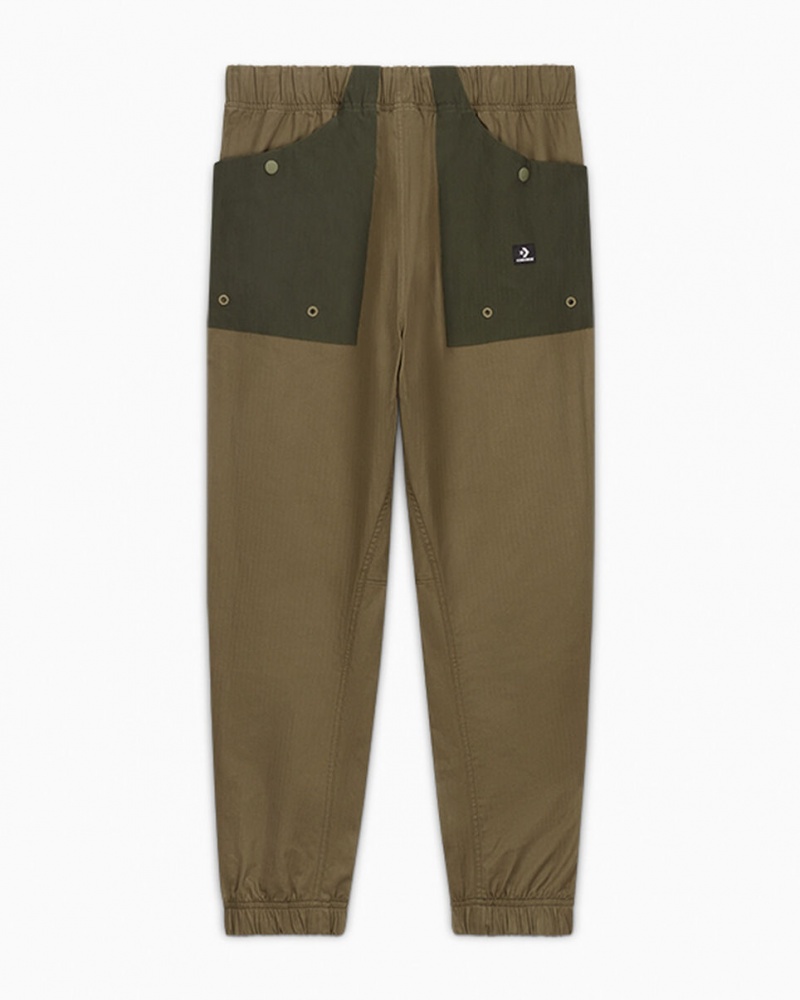 Converse Woven Utility Jogger Khaki | 786OJEKIC