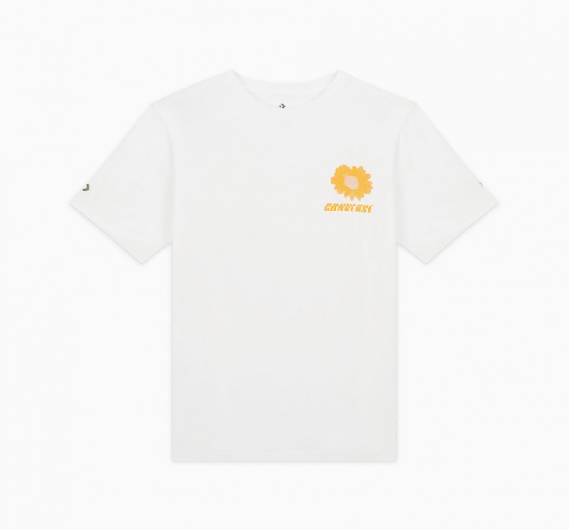 Converse ¡Mi Gente! Korta Sleeve T-Shirt Vita | 063IOYFZG